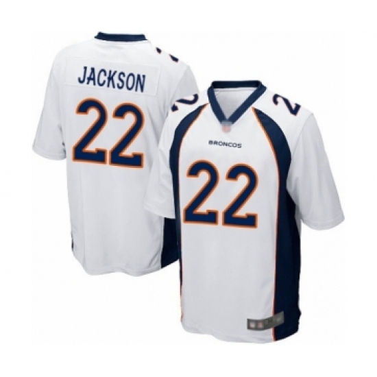 Men's Denver Broncos 22 Kareem Jackson Game White Football Jersey