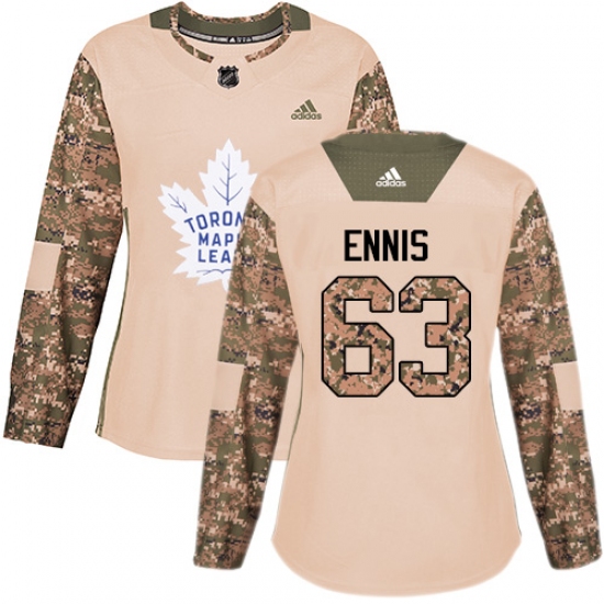 Women's Adidas Toronto Maple Leafs 63 Tyler Ennis Authentic Camo Veterans Day Practice NHL Jersey