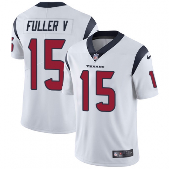 Men's Nike Houston Texans 15 Will Fuller V Limited White Vapor Untouchable NFL Jersey