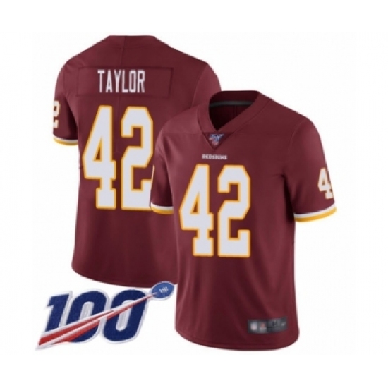 Youth Washington Redskins 42 Charley Taylor Burgundy Red Team Color Vapor Untouchable Limited Player 100th Season Football Jersey