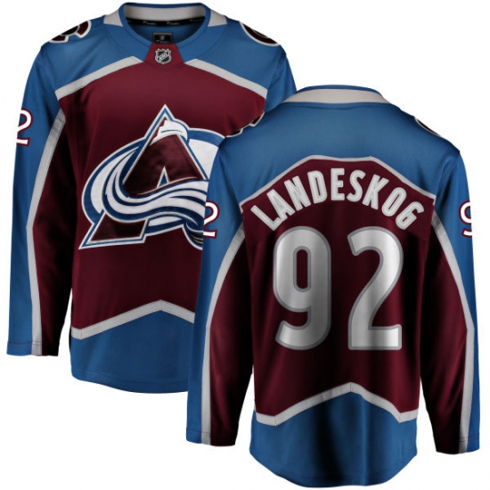 Men's Colorado Avalanche 92 Gabriel Landeskog Fanatics Branded Maroon Home Breakaway NHL Jersey