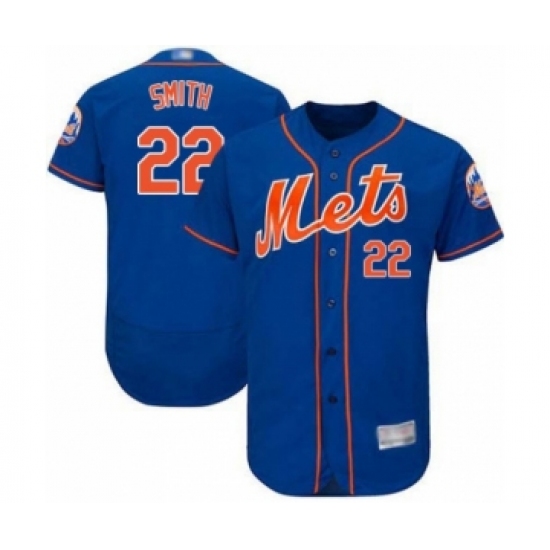 Men's New York Mets 22 Dominic Smith Royal Blue Alternate Flex Base Authentic Collection Baseball Player Jersey