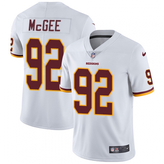 Men's Nike Washington Redskins 92 Stacy McGee White Vapor Untouchable Limited Player NFL Jersey