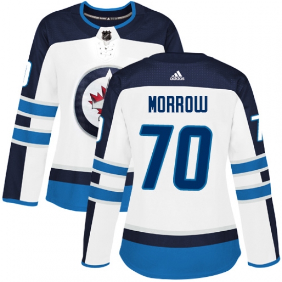 Women's Adidas Winnipeg Jets 70 Joe Morrow Authentic White Away NHL Jersey