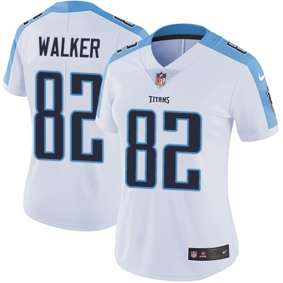 Women's Nike Tennessee Titans 82 Delanie Walker Elite White NFL Jersey