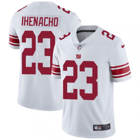 Youth Nike New York Giants 23 Duke Ihenacho Elite White NFL Jersey