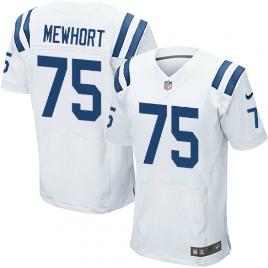 Men's Nike Indianapolis Colts 75 Jack Mewhort Elite White NFL Jersey