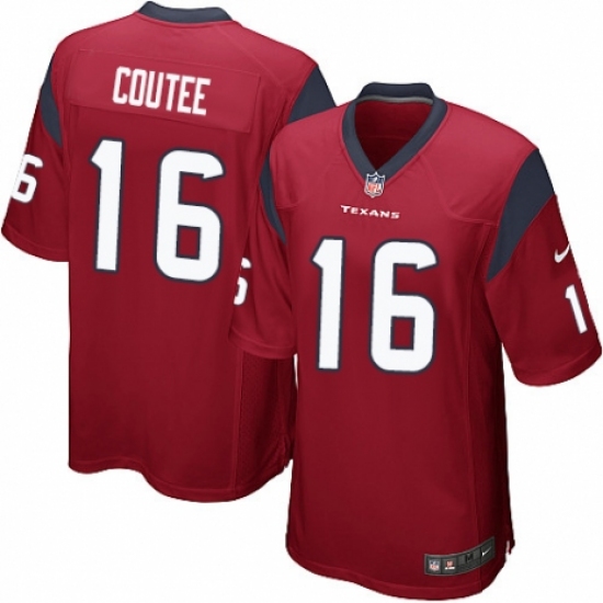 Men's Nike Houston Texans 16 Keke Coutee Game Red Alternate NFL Jersey