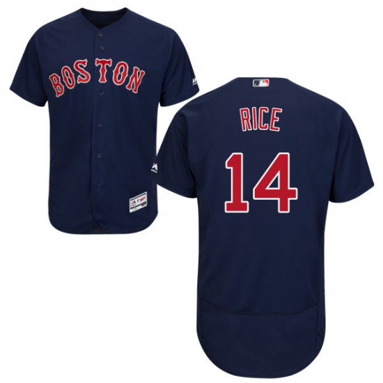 Men's Majestic Boston Red Sox 14 Jim Rice Navy Blue Alternate Flex Base Authentic Collection MLB Jersey