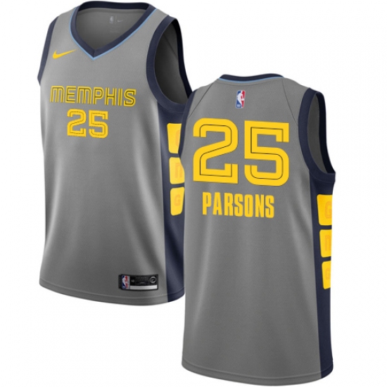 Men's Nike Memphis Grizzlies 25 Chandler Parsons Swingman Gray NBA Jersey - City Edition