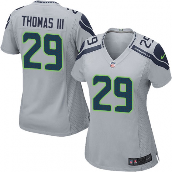 Women's Nike Seattle Seahawks 29 Earl Thomas III Game Grey Alternate NFL Jersey