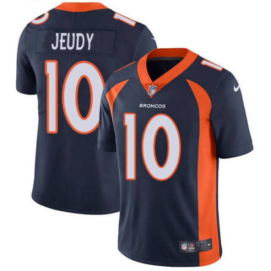 Youth Denver Broncos 10 Jerry Jeudy Navy Blue Alternate Stitched Vapor Untouchable Limited Jersey