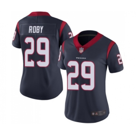 Women's Houston Texans 29 Bradley Roby Navy Blue Team Color Vapor Untouchable Limited Player Football Jersey