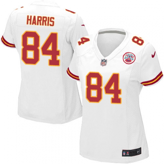 Women's Nike Kansas City Chiefs 84 Demetrius Harris Game White NFL Jersey