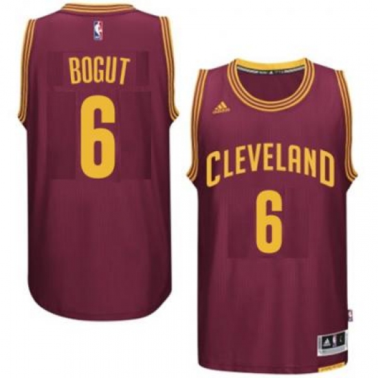 Men's Cleveland Cavaliers 6 Andrew Bogut adidas Burgundy Player Swingman Road Jersey