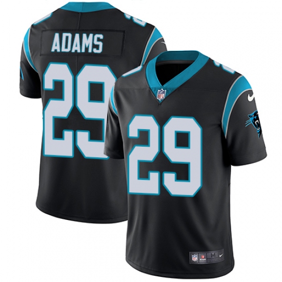 Men's Nike Carolina Panthers 29 Mike Adams Black Team Color Vapor Untouchable Limited Player NFL Jersey