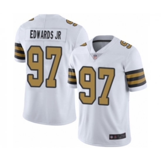 Youth New Orleans Saints 97 Mario Edwards Jr Limited White Rush Vapor Untouchable Football Jersey