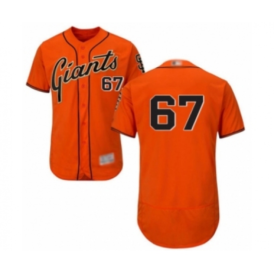 Men's San Francisco Giants 67 Sam Selman Orange Alternate Flex Base Authentic Collection Baseball Player Jersey