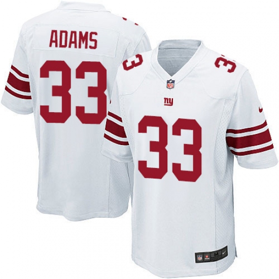 Men's Nike New York Giants 33 Andrew Adams Game White NFL Jersey