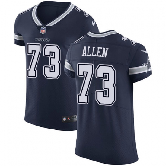 Men's Nike Dallas Cowboys 73 Larry Allen Navy Blue Team Color Vapor Untouchable Elite Player NFL Jersey