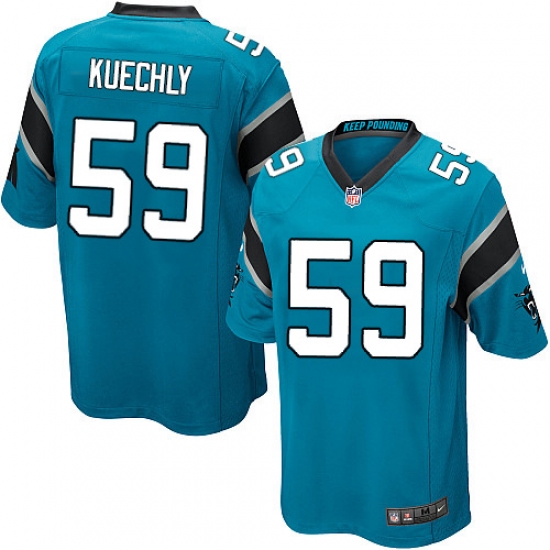 Men's Nike Carolina Panthers 59 Luke Kuechly Game Blue Alternate NFL Jersey