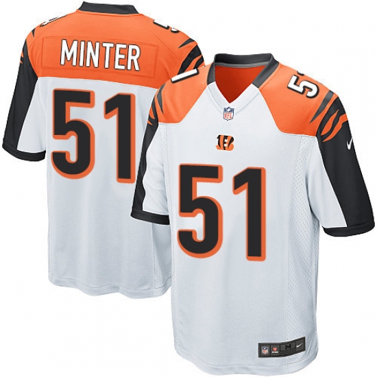 Men's Nike Cincinnati Bengals 51 Kevin Minter Game White NFL Jersey