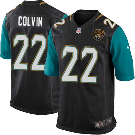 Men's Nike Jacksonville Jaguars 22 Aaron Colvin Game Black Alternate NFL Jersey