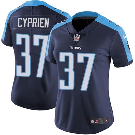 Women's Nike Tennessee Titans 37 Johnathan Cyprien Elite Navy Blue Alternate NFL Jersey