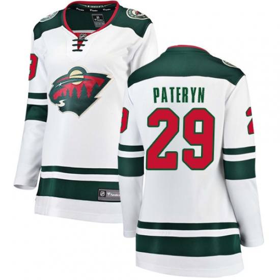 Women's Minnesota Wild 29 Greg Pateryn Authentic White Away Fanatics Branded Breakaway NHL Jersey