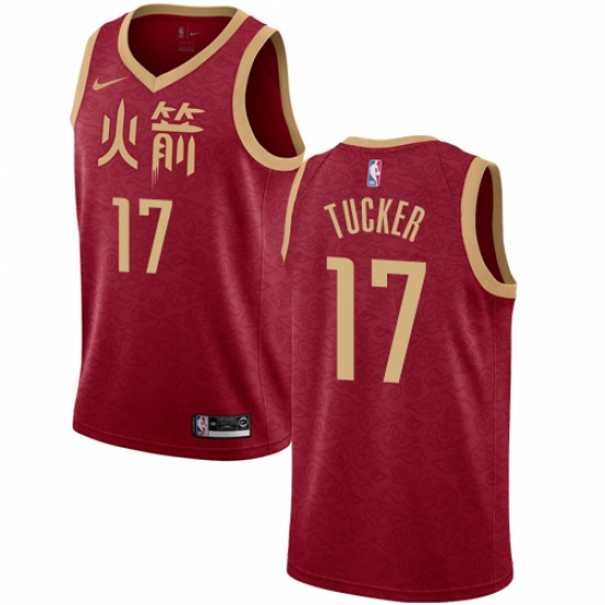 Youth Nike Houston Rockets 17 PJ Tucker Swingman Red NBA Jersey - 2018 19 City Edition