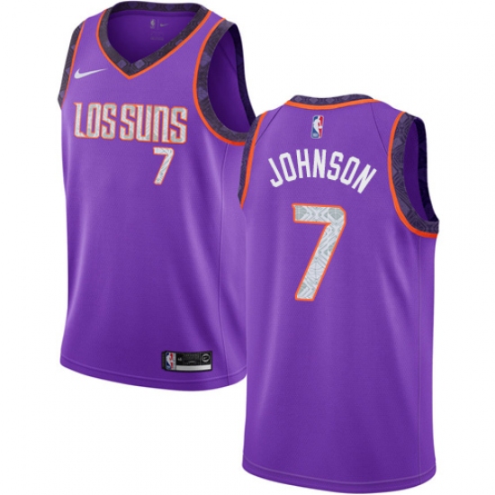 Youth Nike Phoenix Suns 7 Kevin Johnson Swingman Purple NBA Jersey - 2018 19 City Edition