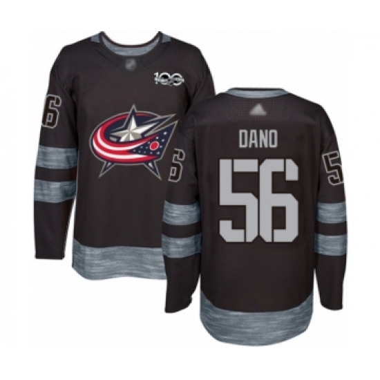 Men's Columbus Blue Jackets 56 Marko Dano Authentic Black 1917-2017 100th Anniversary Hockey Jersey