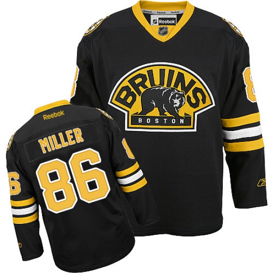 Youth Reebok Boston Bruins 86 Kevan Miller Premier Black Third NHL Jersey