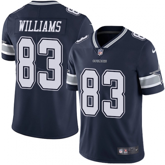 Youth Nike Dallas Cowboys 83 Terrance Williams Navy Blue Team Color Vapor Untouchable Limited Player NFL Jersey