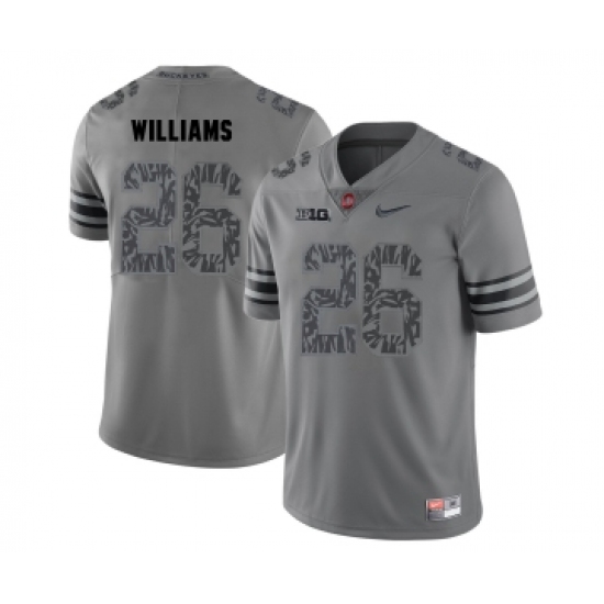 Ohio State Buckeyes 26 Antonio Williams Gray Shadow College Football Jersey