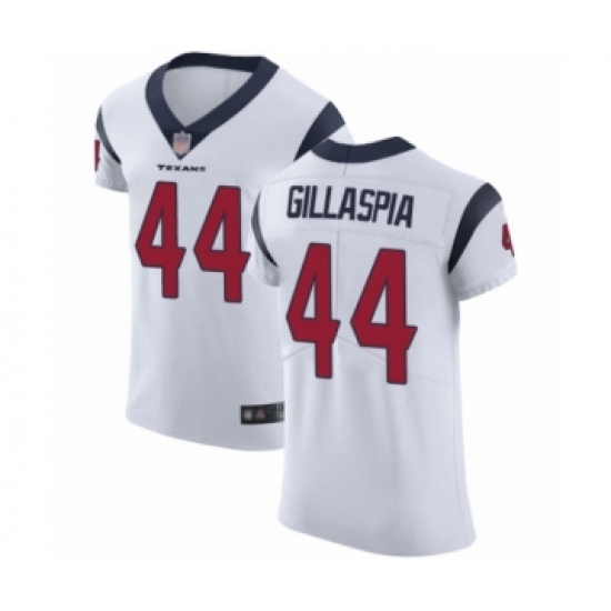 Men's Houston Texans 44 Cullen Gillaspia White Vapor Untouchable Elite Player Football Jersey