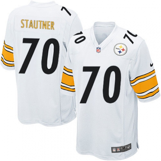 Men's Nike Pittsburgh Steelers 70 Ernie Stautner Game White NFL Jersey