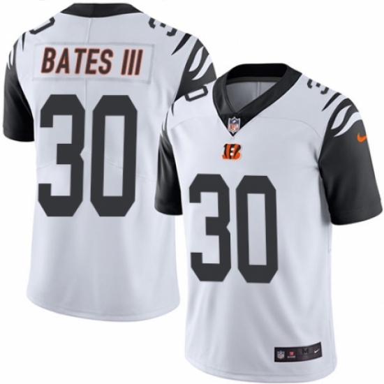 Youth Nike Cincinnati Bengals 30 Jessie Bates III Limited White Rush Vapor Untouchable NFL Jersey