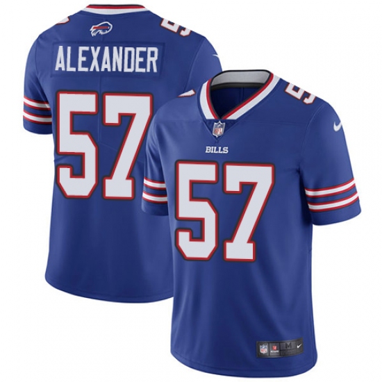 Youth Nike Buffalo Bills 57 Lorenzo Alexander Royal Blue Team Color Vapor Untouchable Limited Player NFL Jersey