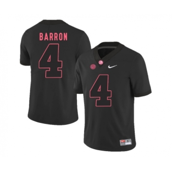 Alabama Crimson Tide 4 Mark Barron Black College Football Jersey