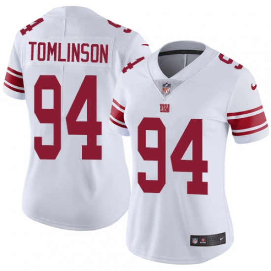 Women's Nike New York Giants 94 Dalvin Tomlinson White Vapor Untouchable Limited Player NFL Jersey
