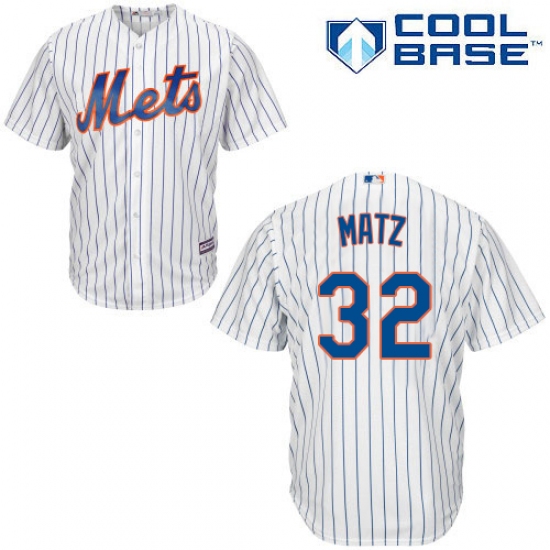 Men's Majestic New York Mets 32 Steven Matz Replica White Home Cool Base MLB Jersey