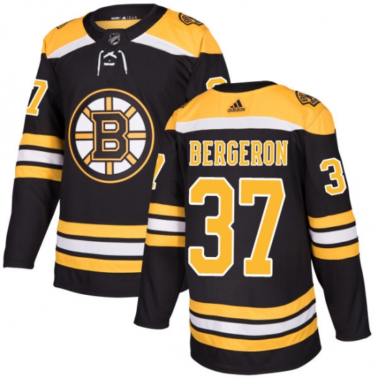 Men's Adidas Boston Bruins 37 Patrice Bergeron Premier Black Home NHL Jersey