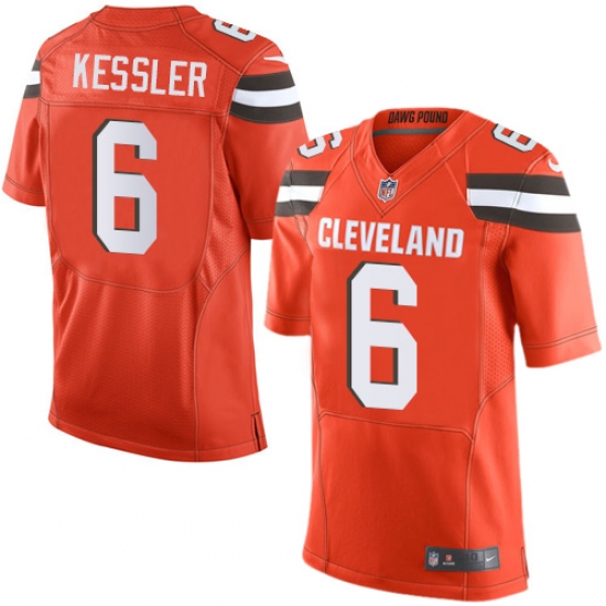 Men's Nike Cleveland Browns 6 Cody Kessler Elite Orange Alternate NFL Jersey