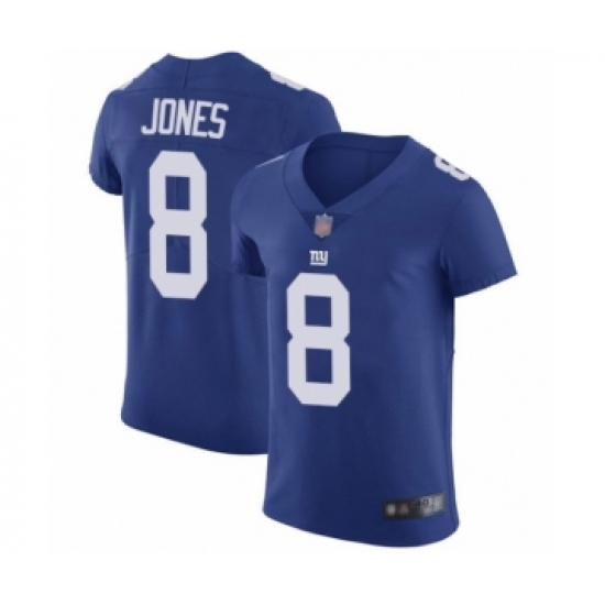 Men's New York Giants 8 Daniel Jones Royal Blue Team Color Vapor Untouchable Elite Player Football Jersey