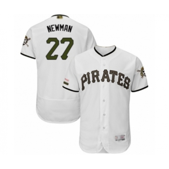 Men's Pittsburgh Pirates 27 Kevin Newman White Alternate Authentic Collection Flex Base Baseball Player Jersey