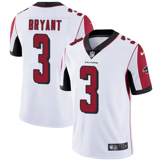 Youth Nike Atlanta Falcons 3 Matt Bryant White Vapor Untouchable Limited Player NFL Jersey