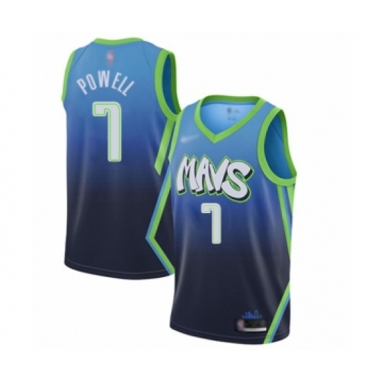 Women's Dallas Mavericks 7 Dwight Powell Swingman Blue Basketball Jersey - 2019 20 City Edition