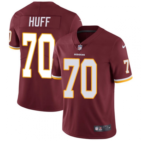 Men's Nike Washington Redskins 70 Sam Huff Burgundy Red Team Color Vapor Untouchable Limited Player NFL Jersey