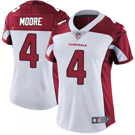 Women's Nike Arizona Cardinals 4 Rondale Moore White Stitched NFL Vapor Untouchable Limited Jersey